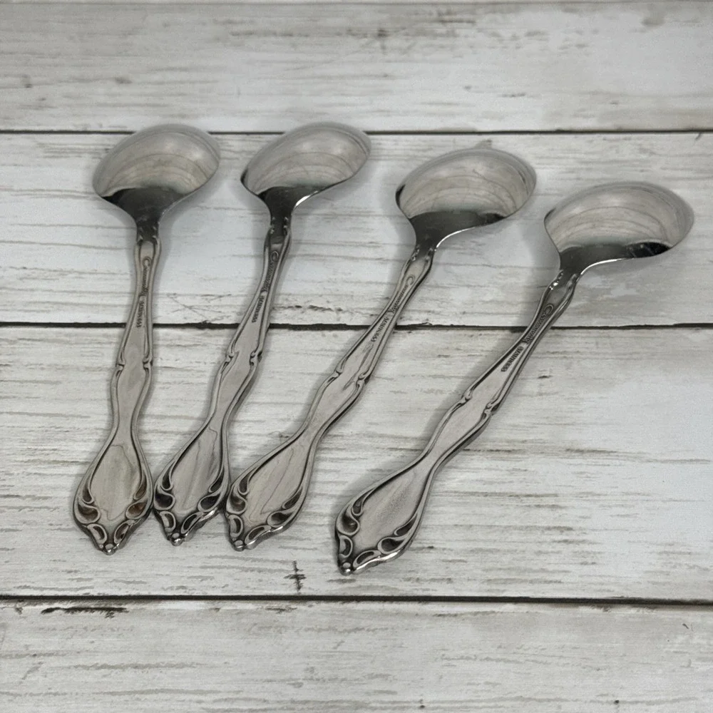 Oneida Community Cantata Stainless Silverware Flatware Spoons Lot 4